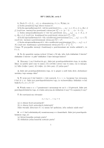 Zadania z kombinatoryki i prawdopodobieństwa &ndash; RP I 2025/26