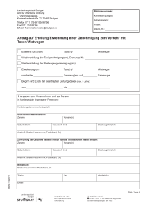 Antrag Taxi Genehmigung Stuttgart