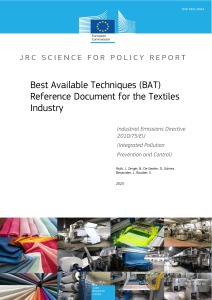 Best Available Techniques (BAT) Reference Document for Textiles Industry