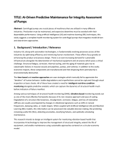 AI-Driven Predictive Maintenance for Pump Integrity
