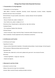 Biology Exam Study Guide: Key Concepts Summary