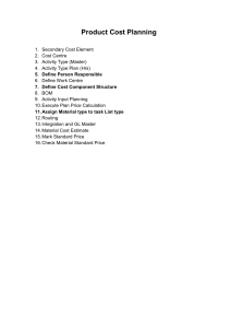 Product Cost Planning Guide: SAP T-Codes & Steps