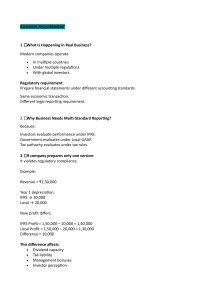 Business Requirement: Multi-Standard Reporting