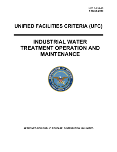 UFC 3-230-13 Industrial Water Treatment Manual