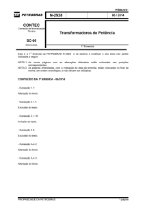 Norma PETROBRAS N-2928: Transformadores de Pot&ecirc;ncia