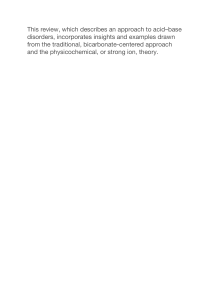 Acid-Base Disorders: A Review of Approaches