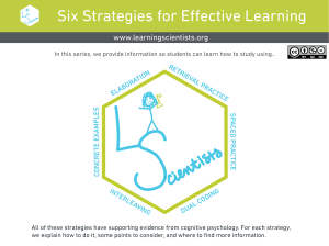 Six Strategies for Effective Learning | Study Tips
