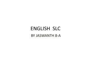 English SLC by Jaswanth 8-A: Robert Frost Poem & Student Work