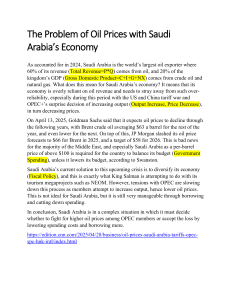 Saudi Arabia's Oil Price Crisis: Economic Impact
