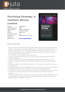 Practising Strategy: A southern African Context 2nd Ed