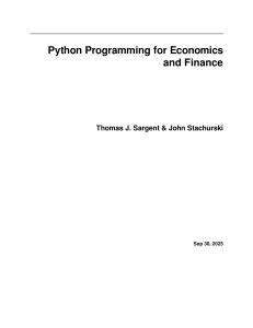 Python Programming for Economics and Finance Textbook