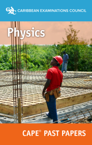 CAPE Physics Past Papers