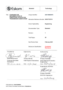 Eskom Standard: Substation Layouts for Transmission Substations