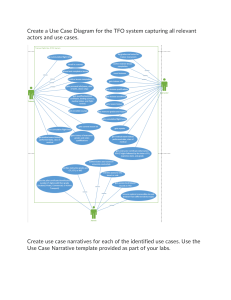 TFO System Use Case Diagram Assignment