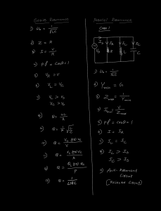 Reson&acirc;ncia em Circuitos El&eacute;tricos: Notas de Aula