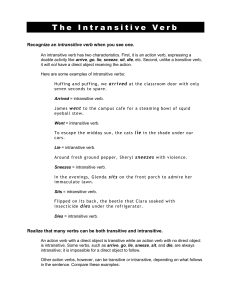 Intransitive Verb Definition and Examples