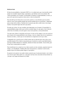 Reflexi&oacute;n Personal: Personalidad ESFP-A y Valores
