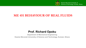 ME 451 Behaviour of Real Fluids Course Notes