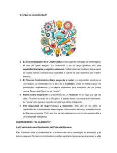 Teor&iacute;as de la creatividad: Gu&iacute;a de estudio de Robinson, Kleon y Rubin