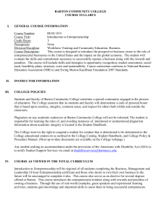 Barton Community College BUSI 1815 Syllabus