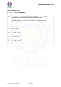GATE 2026 ME General Aptitude Questions