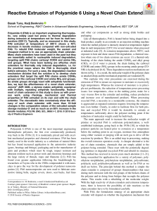 Reactive Extrusion of Polyamide 6 with Novel Chain Extender