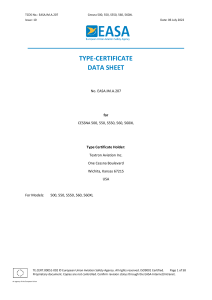 EASA Type Certificate Data Sheet for Cessna 500/550/560/560XL