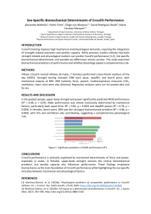 CrossFit Performance: Sex-Specific Biomechanics