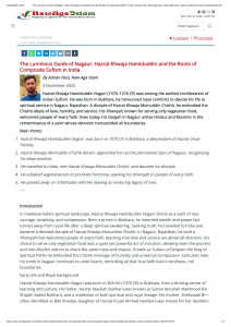 Hazrat Khwaja Hamiduddin: Roots of Composite Sufism in India