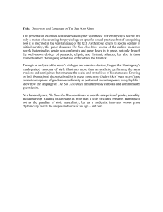 Queerness and Language in The Sun Also Rises