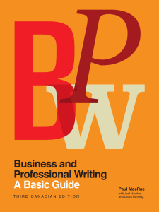 Business and Professional Writing V3 TEXTBOOK PDF