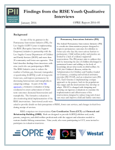 Findings from RISE Youth Qualitative Interviews: LGBTQ Foster Care Permanency