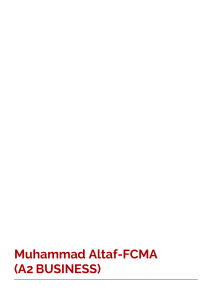 A2 Business Study Guide by Muhammad Altaf-FCMA