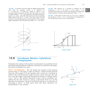 Curvilinear Motion: Cylindrical Components - Physics Textbook