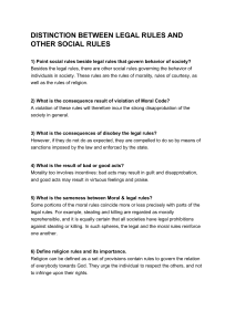 Legal vs. Social Rules: A Study Guide