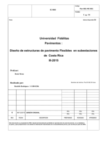 Dise&ntilde;o de pavimentos flexibles en subestaciones de Costa Rica