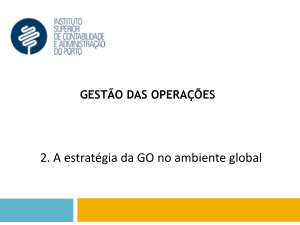Gest&atilde;o das Opera&ccedil;&otilde;es: Estrat&eacute;gia Global