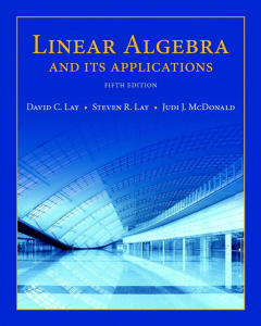 Linear Algebra and Its Applications 5th Edition Textbook