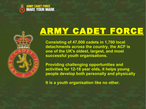 Army Cadet Force: Youth Development & Activities for 12-18 Year Olds