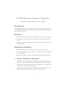 CS 3364 Assignment: Recurrence Relations
