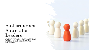Authoritarian Autocratic Leaders Presentation
