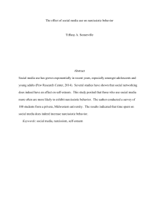 Social Media Use and Narcissistic Behavior: A Study