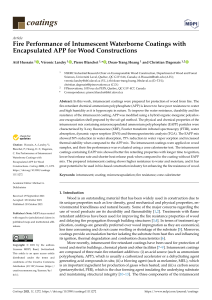 Fire Performance of Intumescent Coatings with Encapsulated APP for Wood