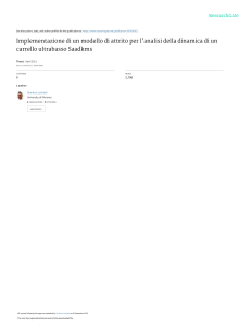Modello di attrito per carrello ultrabasso Saadkms: analisi dinamica