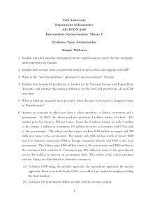 York University AP/ECON 2400 Sample Midterm