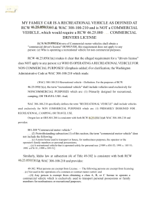 RV CDL Exemption: Legal Arguments for Non-Commercial Use