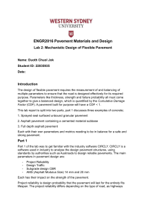 ENGR2016 Lab 2: Mechanistic Flexible Pavement Design