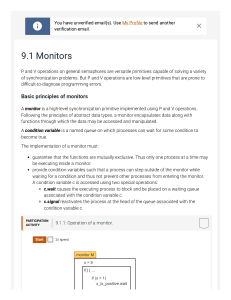 9.1 Monitors in Computer Science