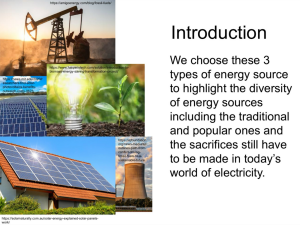 Introduction to Energy Sources: Solar, Fossil Fuels, Biomass