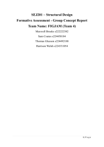 SEJ201 Structural Design Group Concept Report: Pedestrian Bridge Design